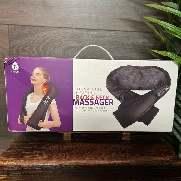 Pursonic 3D Shiatsu Heating Back & Neck Massager in Black. NIB! - Picture 4 of 9